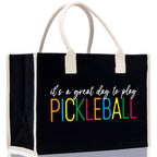 Pickleball Tote Bag Personalized Pickleball Party Favors Custom Pickleball Player Gift Pickleball Cotton Canvas Tote Bag