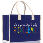 Pickleball Tote Bag Personalized Pickleball Party Favors Custom Pickleball Player Gift Pickleball Cotton Canvas Tote Bag
