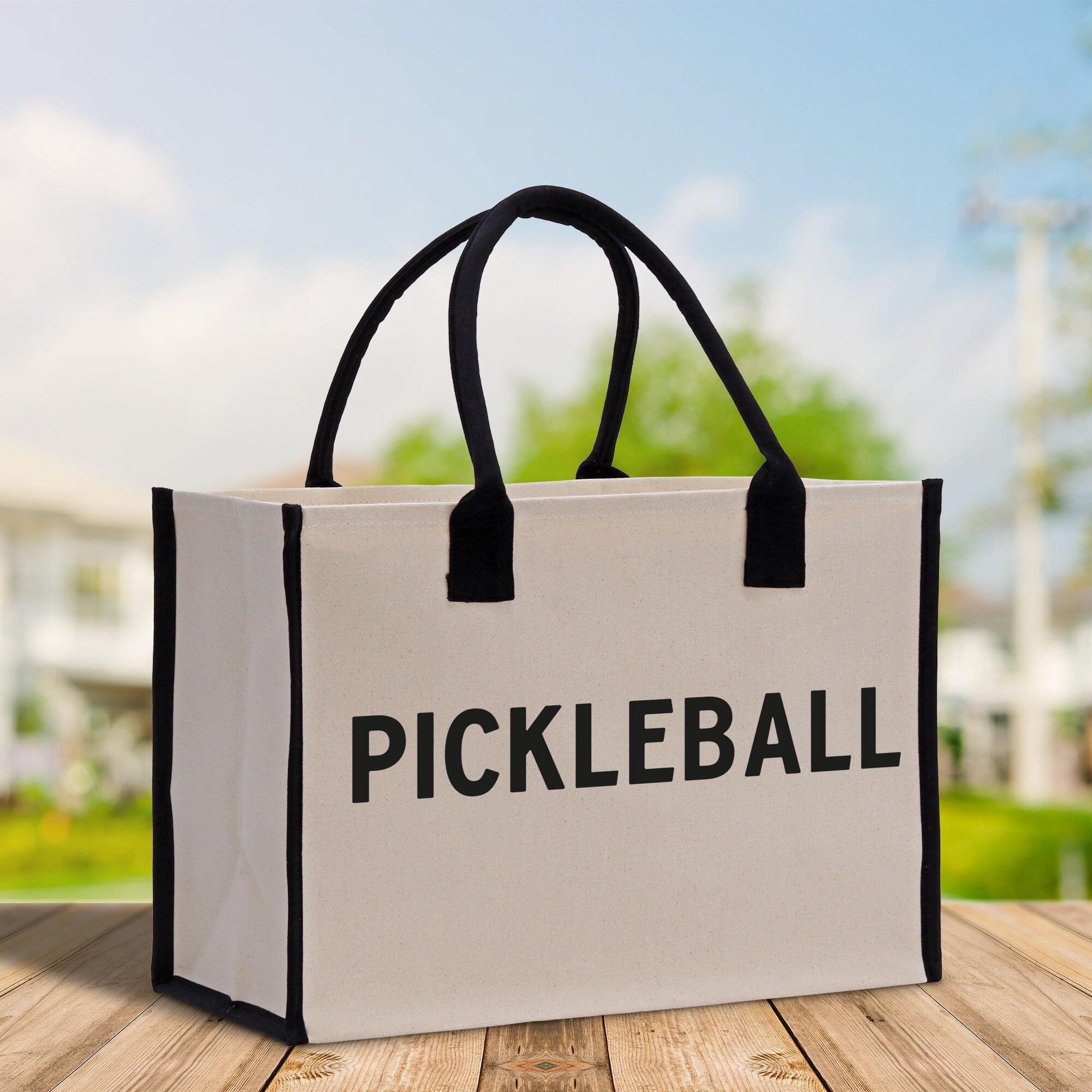 Pickleball Tote Bag Personalized Pickleball Party Favors Custom Pickleball Player Gift Pickleball Cotton Canvas Tote Bag
