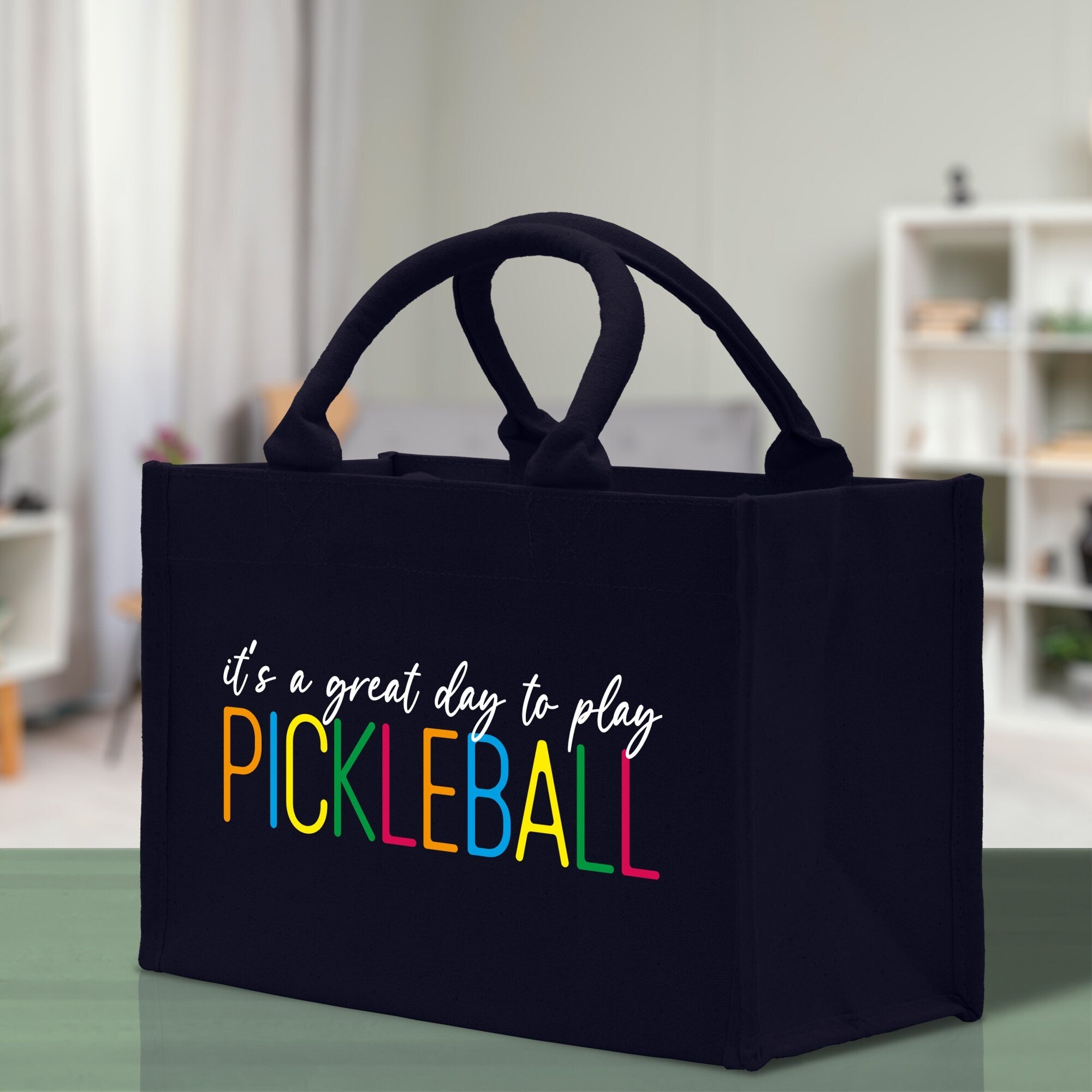 Pickleball Cotton Canvas Tote Bag Pickleball Party Favors Pickleball Player Gift Bag Pickleball Lovers Gift Bag Pickleball Gift Idea