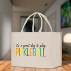 Pickleball Cotton Canvas Tote Bag Pickleball Party Favors Pickleball Player Gift Bag Pickleball Lovers Gift Bag Pickleball Gift Idea
