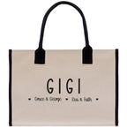 Gigi Grandchild Kids Names Custom Grandma Tote Bag Grandma's Getaway Bag Gigi Bag Personalized Grandma Gift Bag Shopping Bag Mother Day Gift