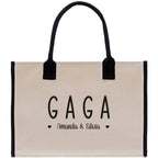 Gaga Grandchild Kids Names Custom Grandma Tote Bag Grandma's Getaway Bag Gigi Bag Personalized Grandma Gift Bag Shopping Bag Mother Day Gift