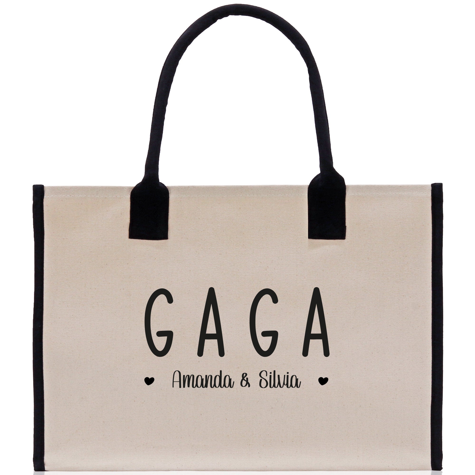 Gaga Grandchild Kids Names Custom Grandma Tote Bag Grandma's Getaway Bag Gigi Bag Personalized Grandma Gift Bag Shopping Bag Mother Day Gift