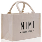 Mimi Grandchild Kids Names Custom Grandma Tote Bag Grandma's Getaway Bag Gigi Bag Personalized Grandma Gift Bag Shopping Bag Mother Day Gift