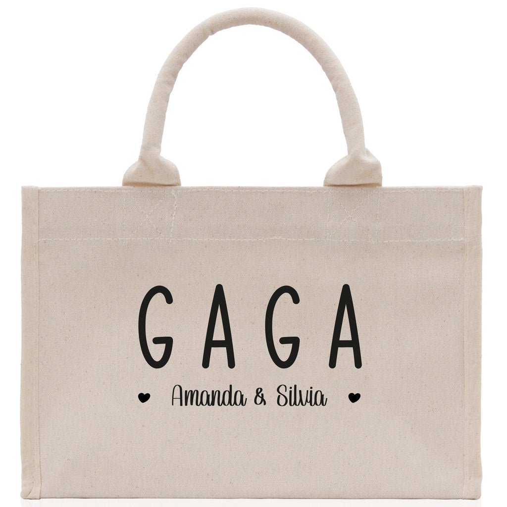 Gaga Grandchild Kids Names Custom Grandma Tote Bag Grandma's Getaway Bag Gigi Bag Personalized Grandma Gift Bag Shopping Bag Mother Day Gift