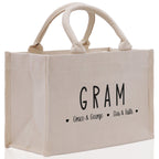 Gram Grandchild Kids Names Custom Grandma Tote Bag Grandma's Getaway Bag Gigi Bag Personalized Grandma Gift Bag Shopping Bag Mother Day Gift