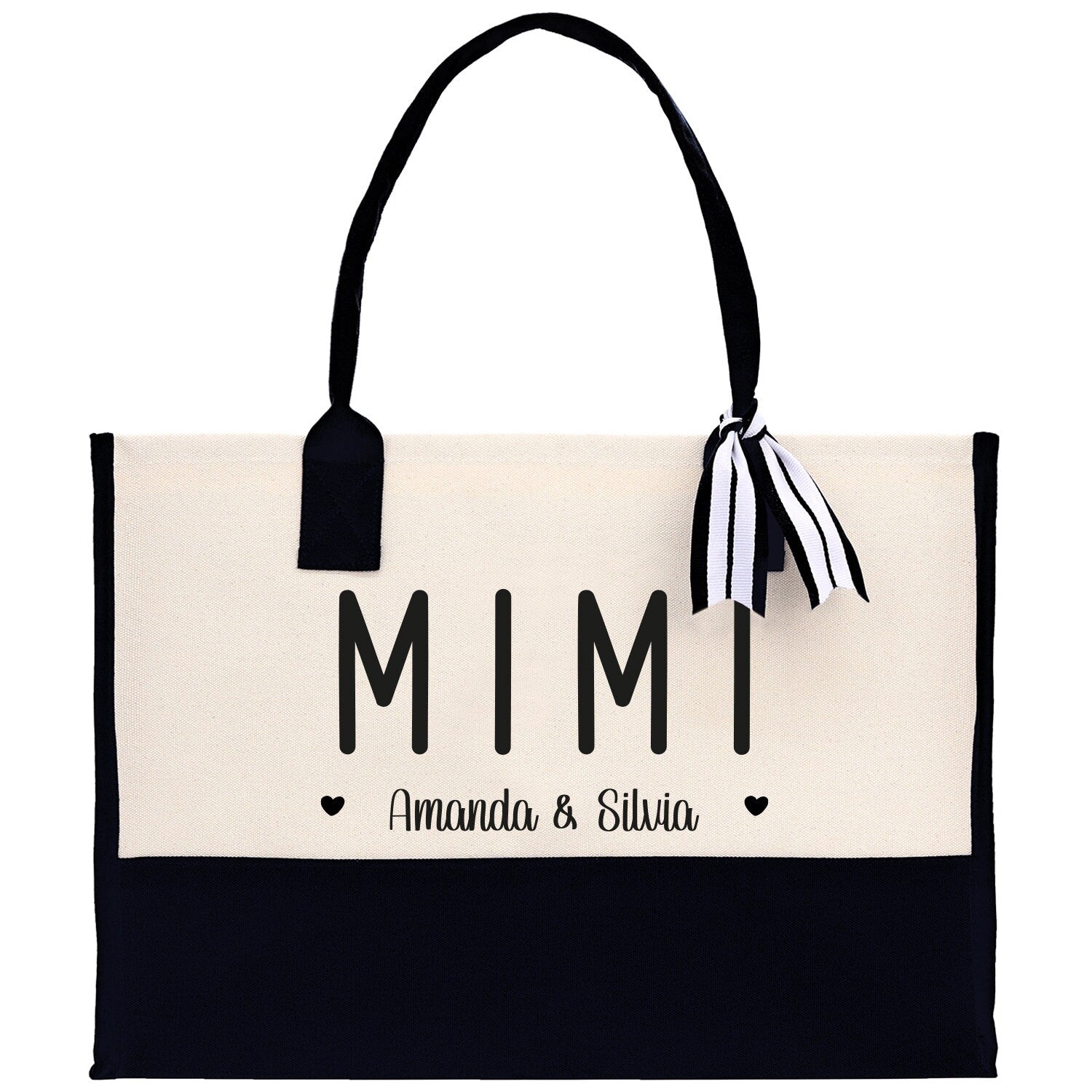 Mimi Grandchild Kids Names Custom Grandma Tote Bag Grandma's Getaway Bag Gigi Bag Personalized Grandma Gift Bag Shopping Bag Mother Day Gift