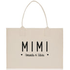 Mimi Grandchild Kids Names Custom Grandma Tote Bag Grandma's Getaway Bag Gigi Bag Personalized Grandma Gift Bag Shopping Bag Mother Day Gift