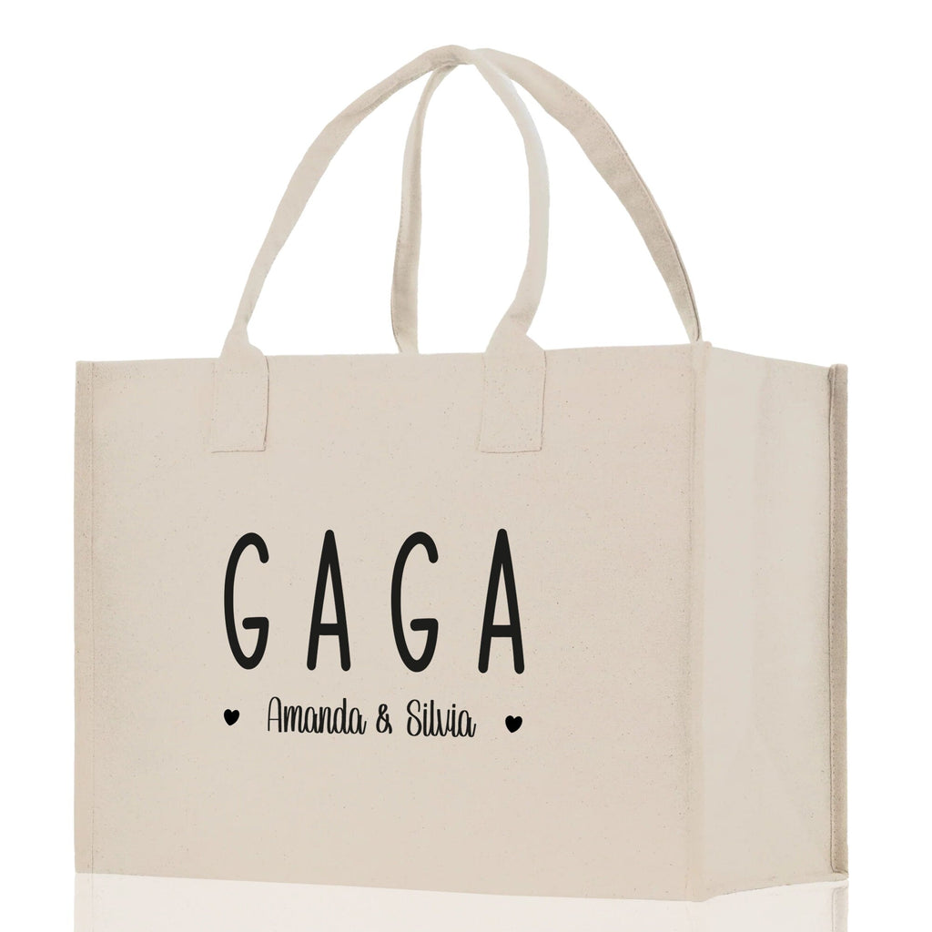 Gaga Grandchild Kids Names Custom Grandma Tote Bag Grandma's Getaway Bag Gigi Bag Personalized Grandma Gift Bag Shopping Bag Mother Day Gift