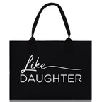 Like Mother Like Daughter Cotton Canvas Tote Bag Christmas For Mom Daughter Mather's Day Gift From Daughter Tote Bag Mom Daughter Gifts Bag