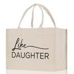 Like Mother Like Daughter Cotton Canvas Tote Bag Christmas For Mom Daughter Mather's Day Gift From Daughter Tote Bag Mom Daughter Gifts Bag