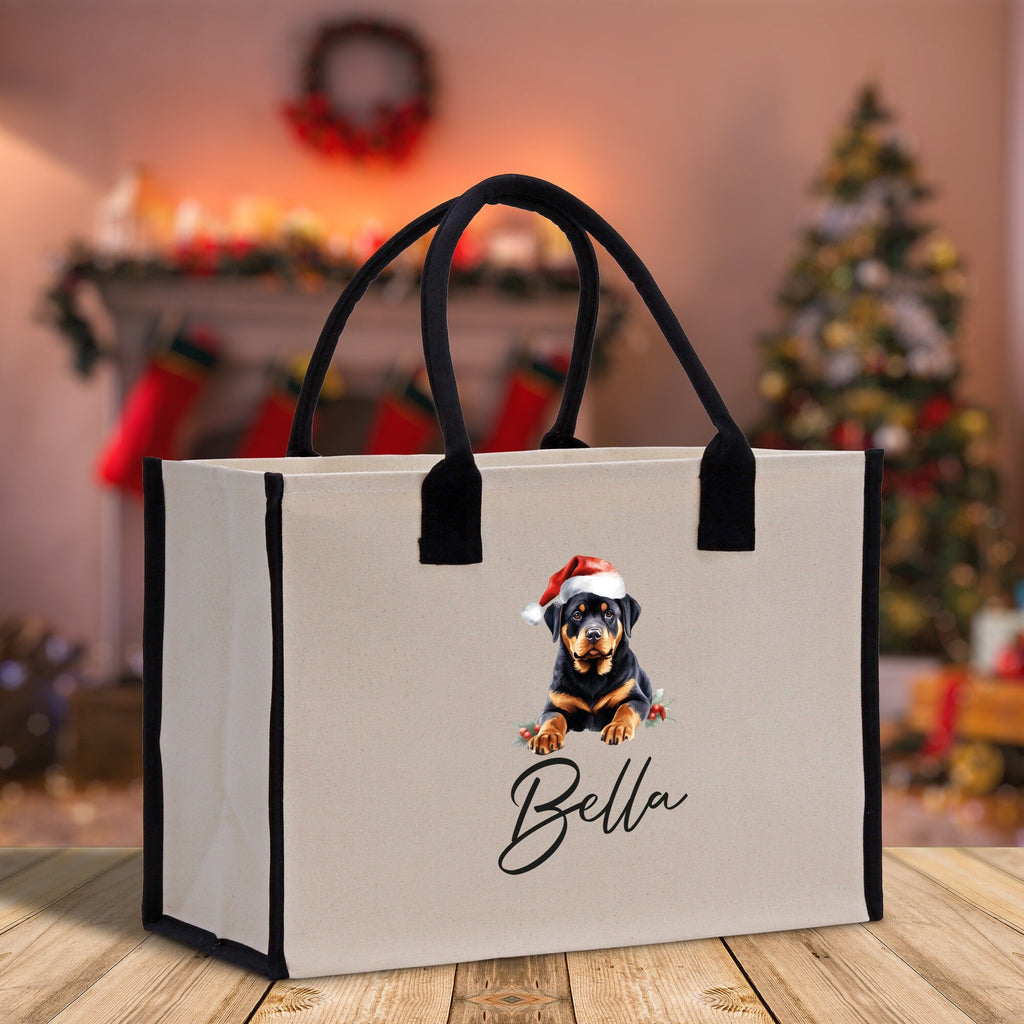 Labrador Retriever Custom Dog Name Cotton Canvas Tote Bag Custom Pet Lover Gift Pet Portrait Bag Personalized Pet Owner Gift Tote Bag