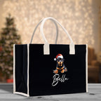 Labrador Retriever Custom Dog Name Cotton Canvas Tote Bag Custom Pet Lover Gift Pet Portrait Bag Personalized Pet Owner Gift Tote Bag