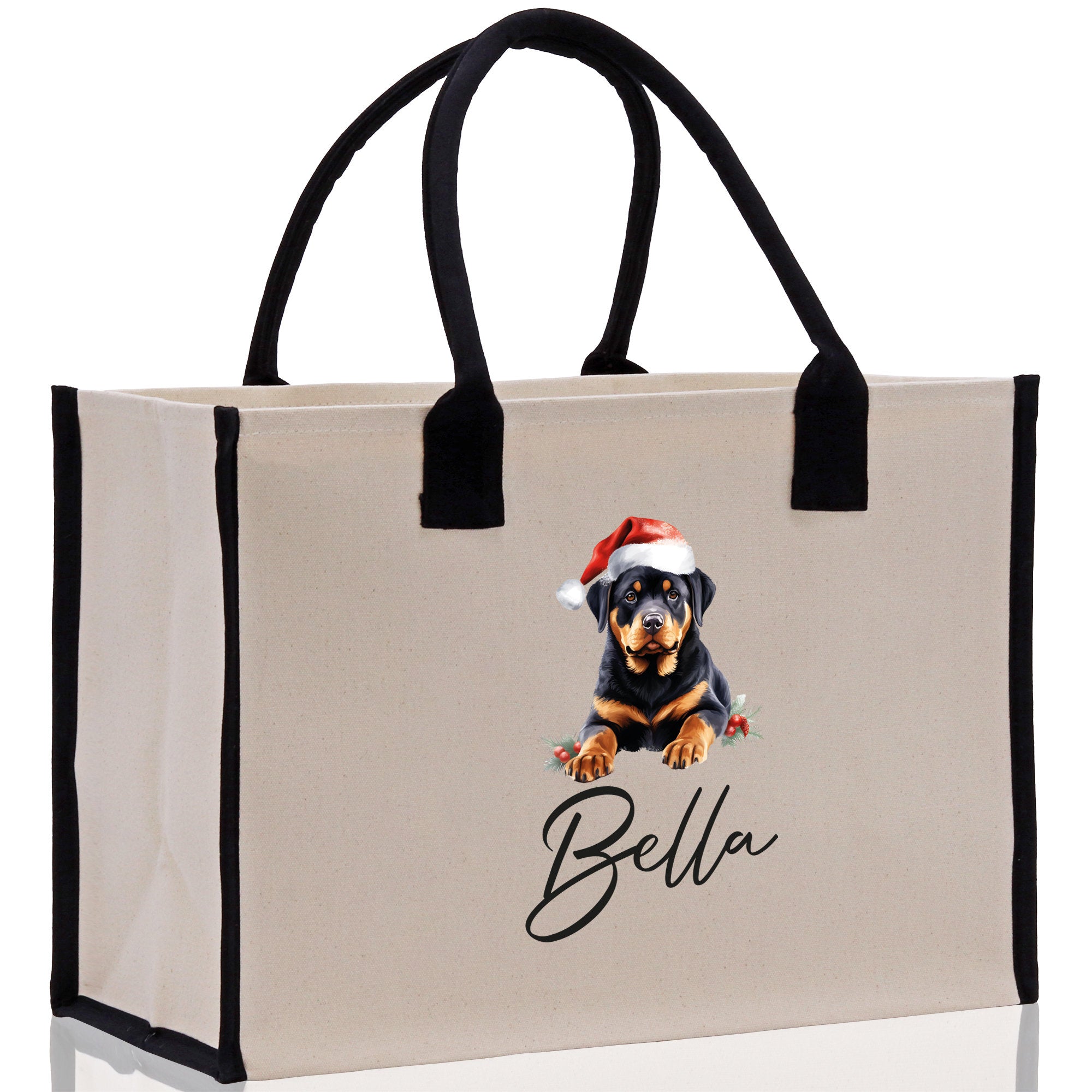 Labrador Retriever Custom Dog Name Cotton Canvas Tote Bag Custom Pet Lover Gift Pet Portrait Bag Personalized Pet Owner Gift Tote Bag
