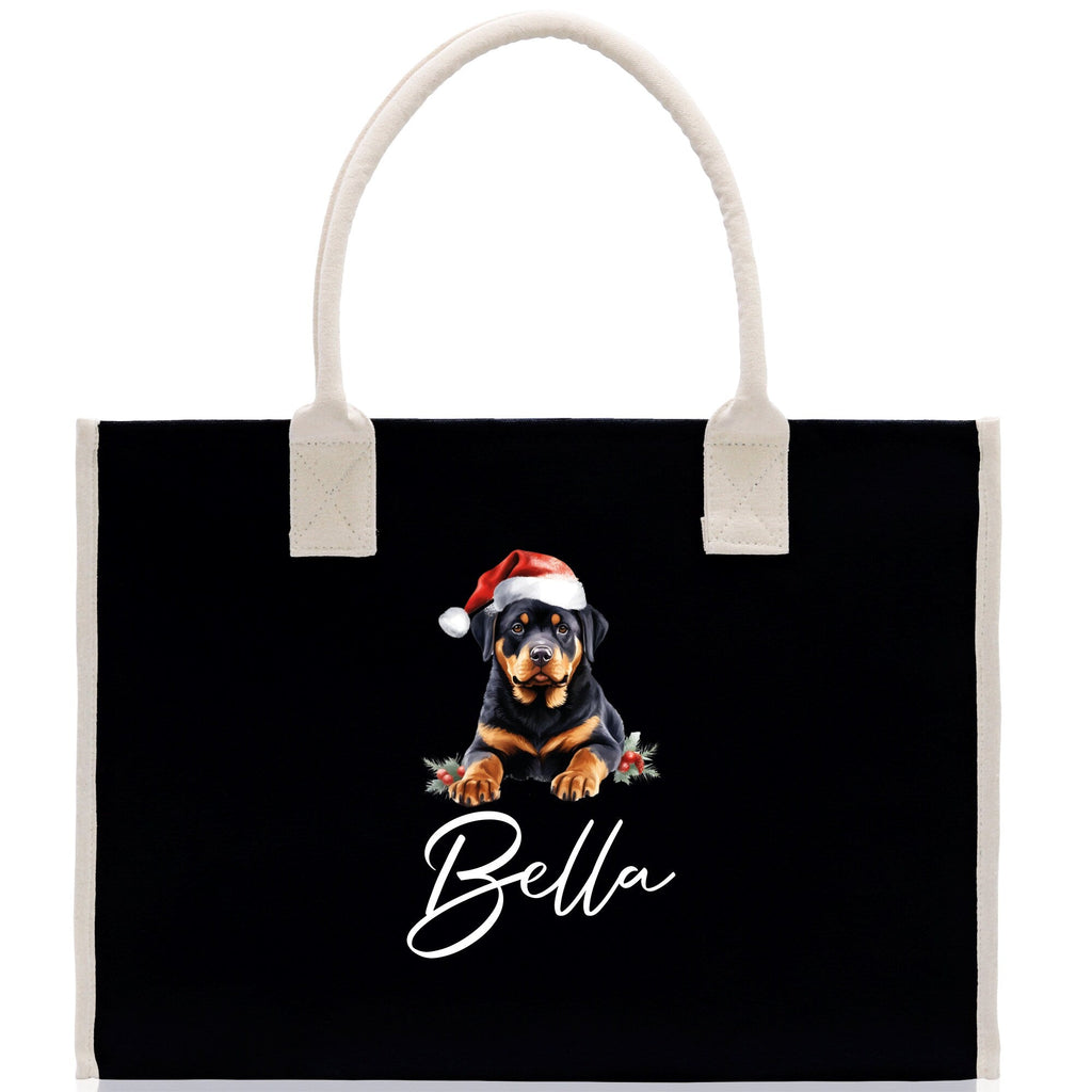 Labrador Retriever Custom Dog Name Cotton Canvas Tote Bag Custom Pet Lover Gift Pet Portrait Bag Personalized Pet Owner Gift Tote Bag