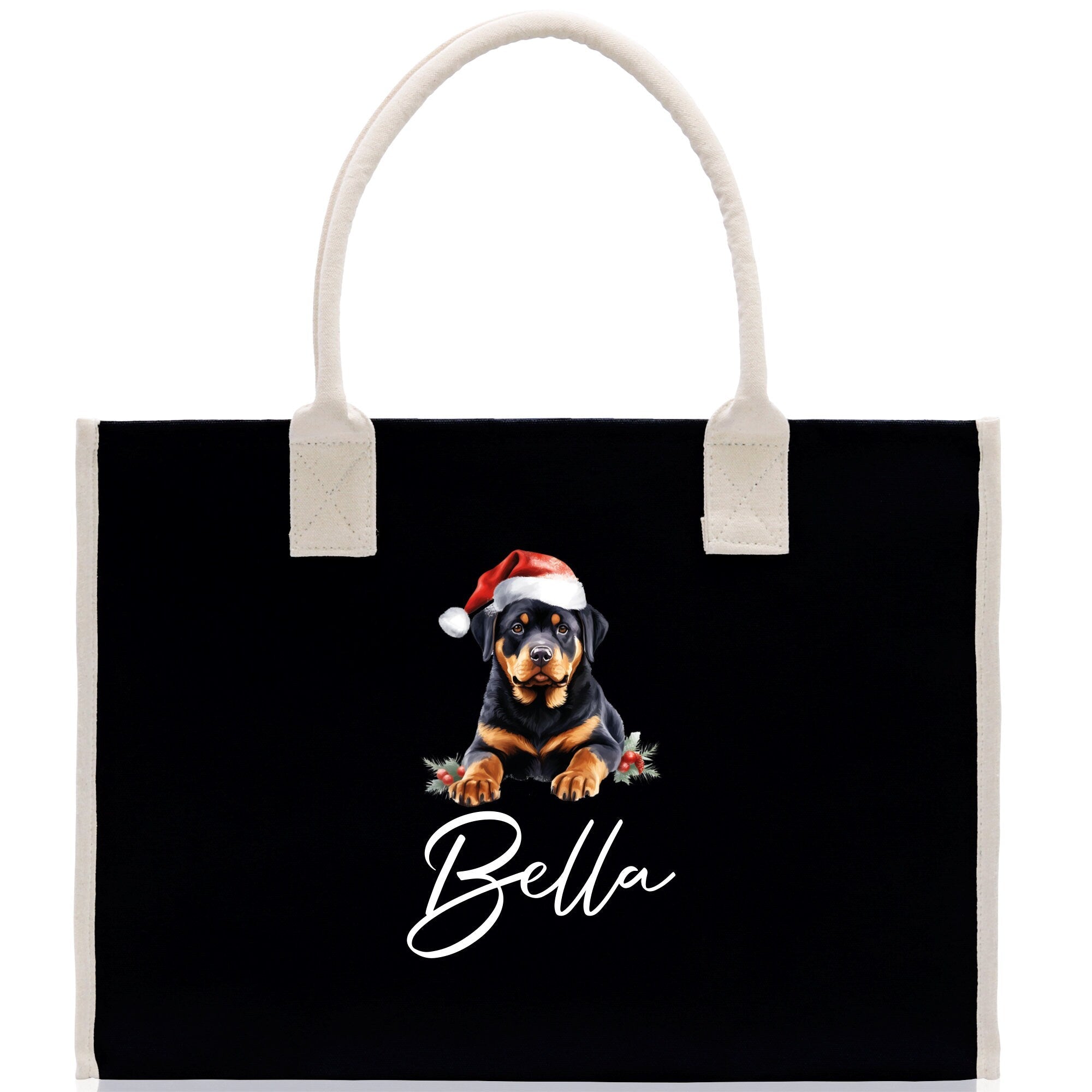 Labrador Retriever Custom Dog Name Cotton Canvas Tote Bag Custom Pet Lover Gift Pet Portrait Bag Personalized Pet Owner Gift Tote Bag