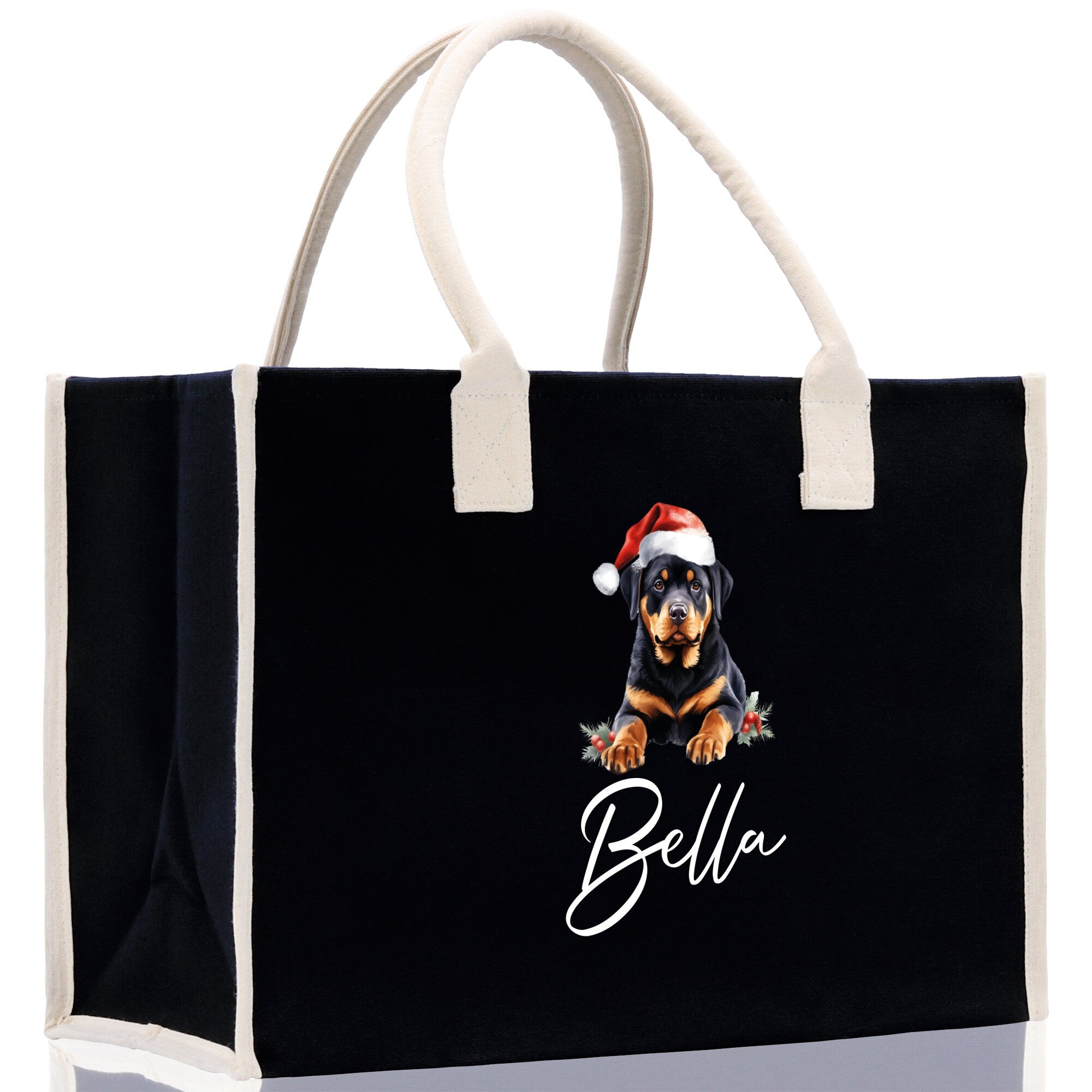 Labrador Retriever Custom Dog Name Cotton Canvas Tote Bag Custom Pet Lover Gift Pet Portrait Bag Personalized Pet Owner Gift Tote Bag