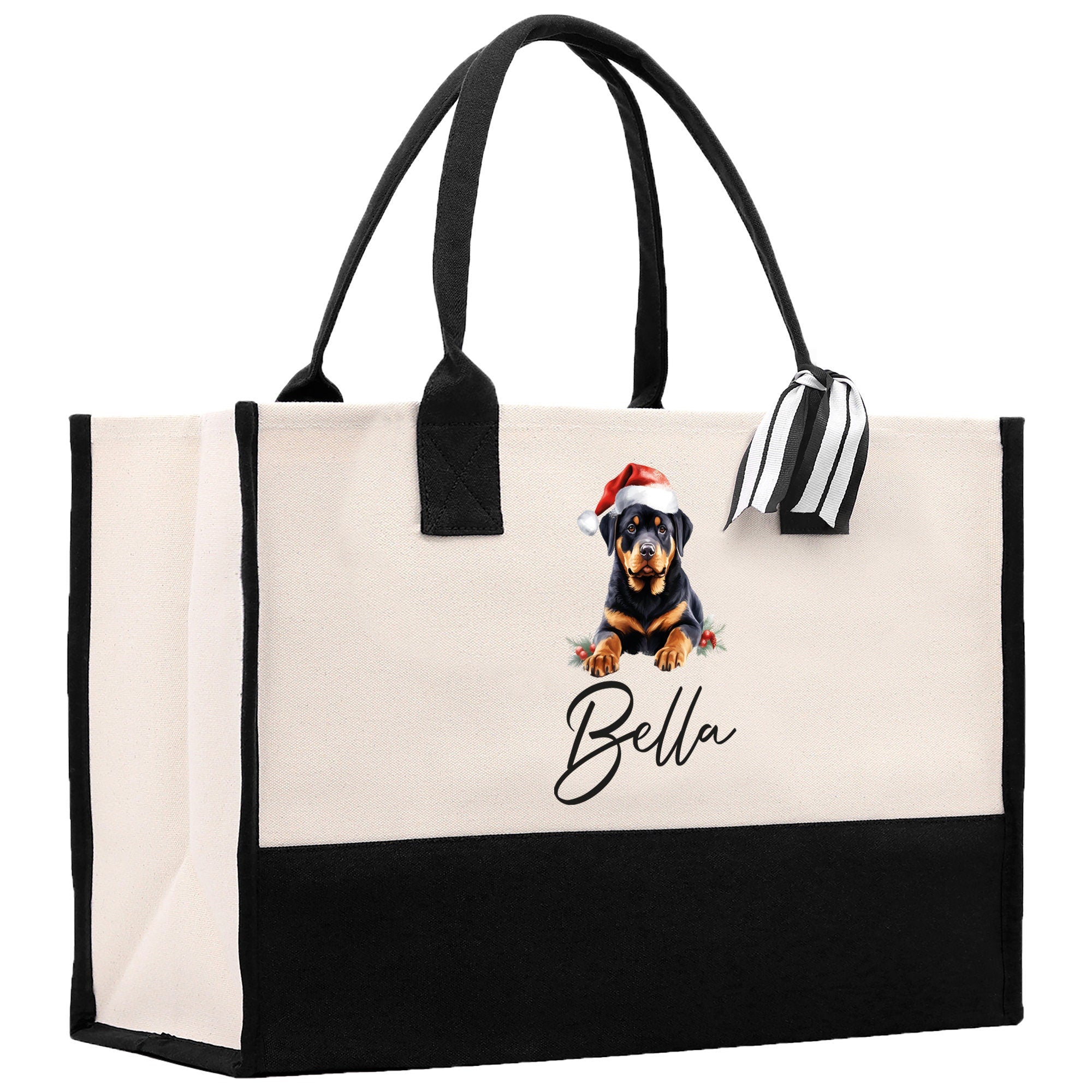 Labrador Retriever Custom Dog Name Cotton Canvas Tote Bag Custom Pet Lover Gift Pet Portrait Bag Personalized Pet Owner Gift Tote Bag