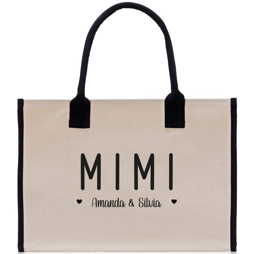 Mimi Grandchild Kids Names Custom Grandma Tote Bag Grandma's Getaway Bag Gigi Bag Personalized Grandma Gift Bag Shopping Bag Mother Day Gift