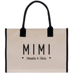 Mimi Grandchild Kids Names Custom Grandma Tote Bag Grandma's Getaway Bag Gigi Bag Personalized Grandma Gift Bag Shopping Bag Mother Day Gift