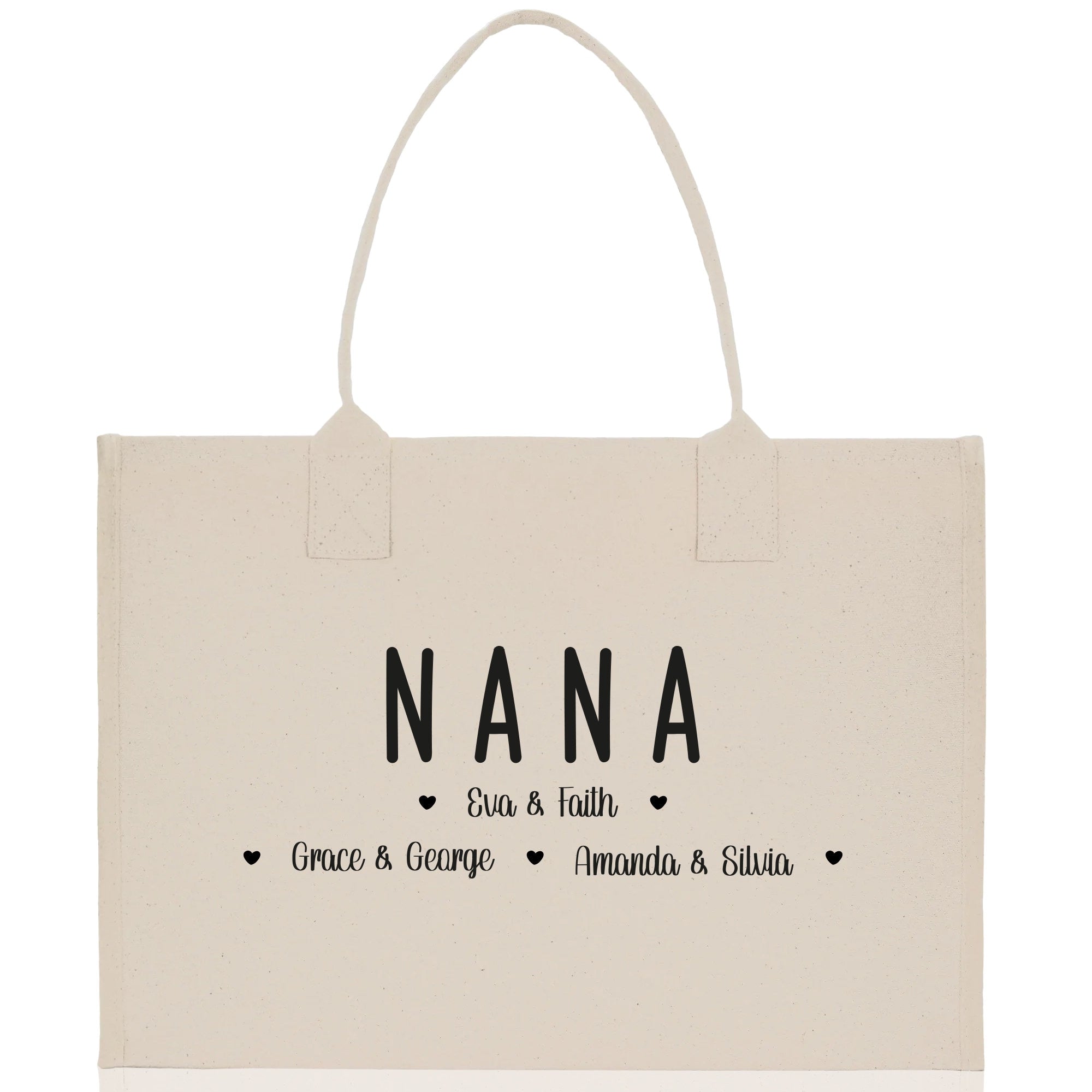 Nana Grandchild Kids Names Custom Grandma Tote Bag Grandma's Getaway Bag Gigi Bag Personalized Grandma Gift Bag Shopping Bag Mother Day Gift