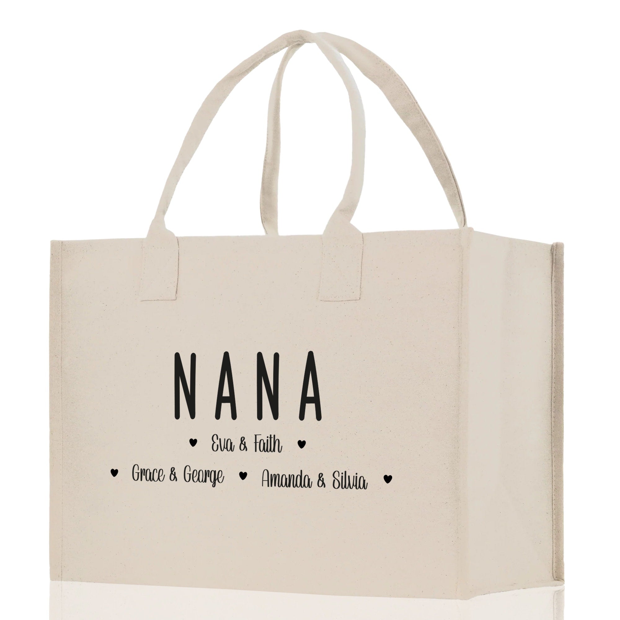 Nana Grandchild Kids Names Custom Grandma Tote Bag Grandma's Getaway Bag Gigi Bag Personalized Grandma Gift Bag Shopping Bag Mother Day Gift