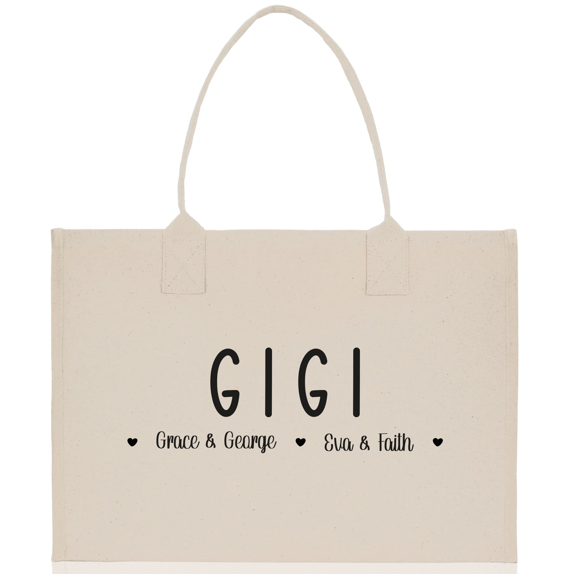 Gigi Grandchild Kids Names Custom Grandma Tote Bag Grandma's Getaway Bag Gigi Bag Personalized Grandma Gift Bag Shopping Bag Mother Day Gift