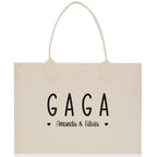 Gaga Grandchild Kids Names Custom Grandma Tote Bag Grandma's Getaway Bag Gigi Bag Personalized Grandma Gift Bag Shopping Bag Mother Day Gift
