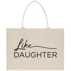Like Mother Like Daughter Cotton Canvas Tote Bag Christmas For Mom Daughter Mather's Day Gift From Daughter Tote Bag Mom Daughter Gifts Bag