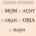 Mom Aunt Gran Oma Mama Custom Kids Names and Date Cotton Canvas Tote Bag Personalized Name and Date Tote Bag