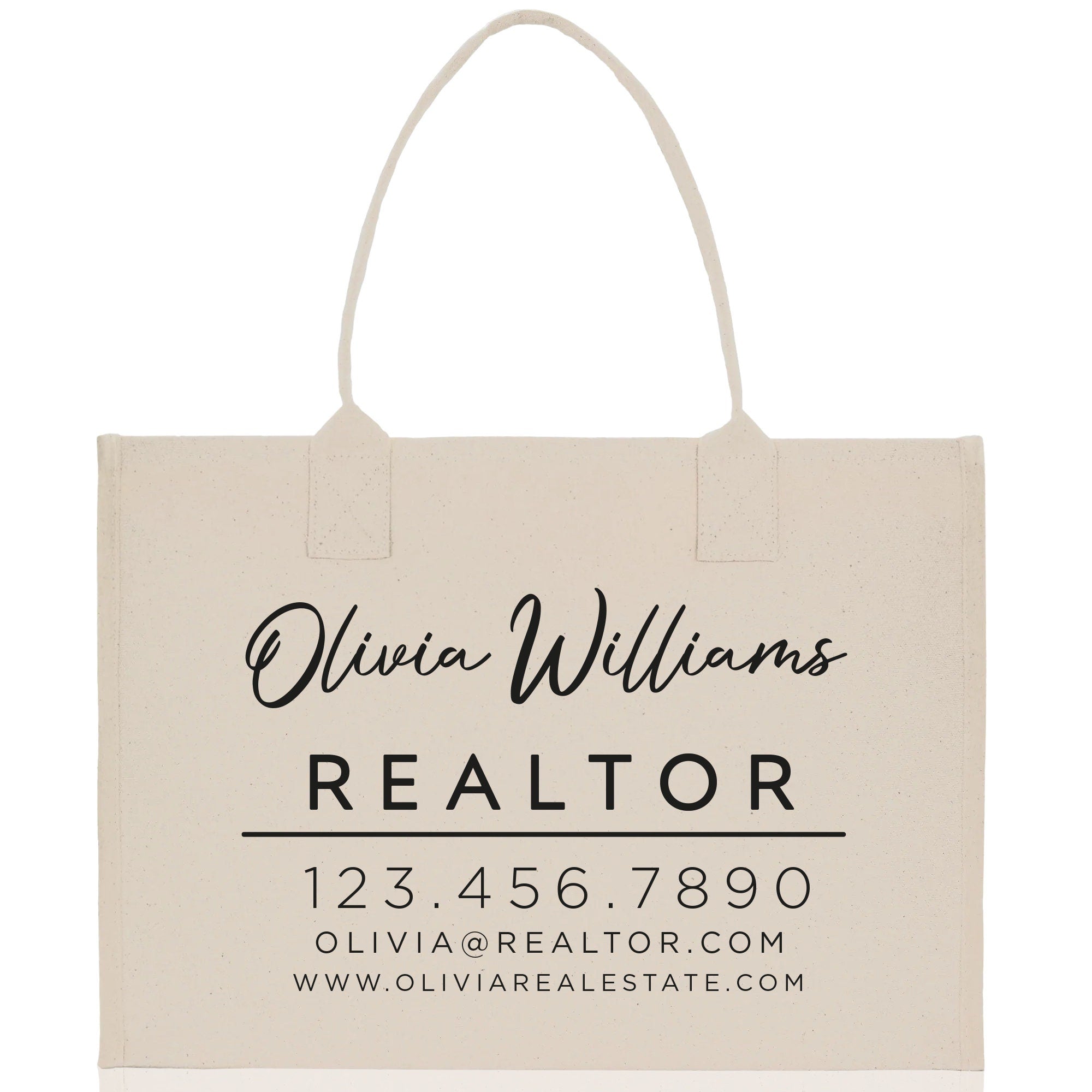 Realtor Tote Bag Personalized Business Tote Bag Custom Real Estate Agent Gift Bulk Business Logo Realtor Swag Real Estate Tote Bag