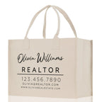 Realtor Tote Bag Personalized Business Tote Bag Custom Real Estate Agent Gift Bulk Business Logo Realtor Swag Real Estate Tote Bag