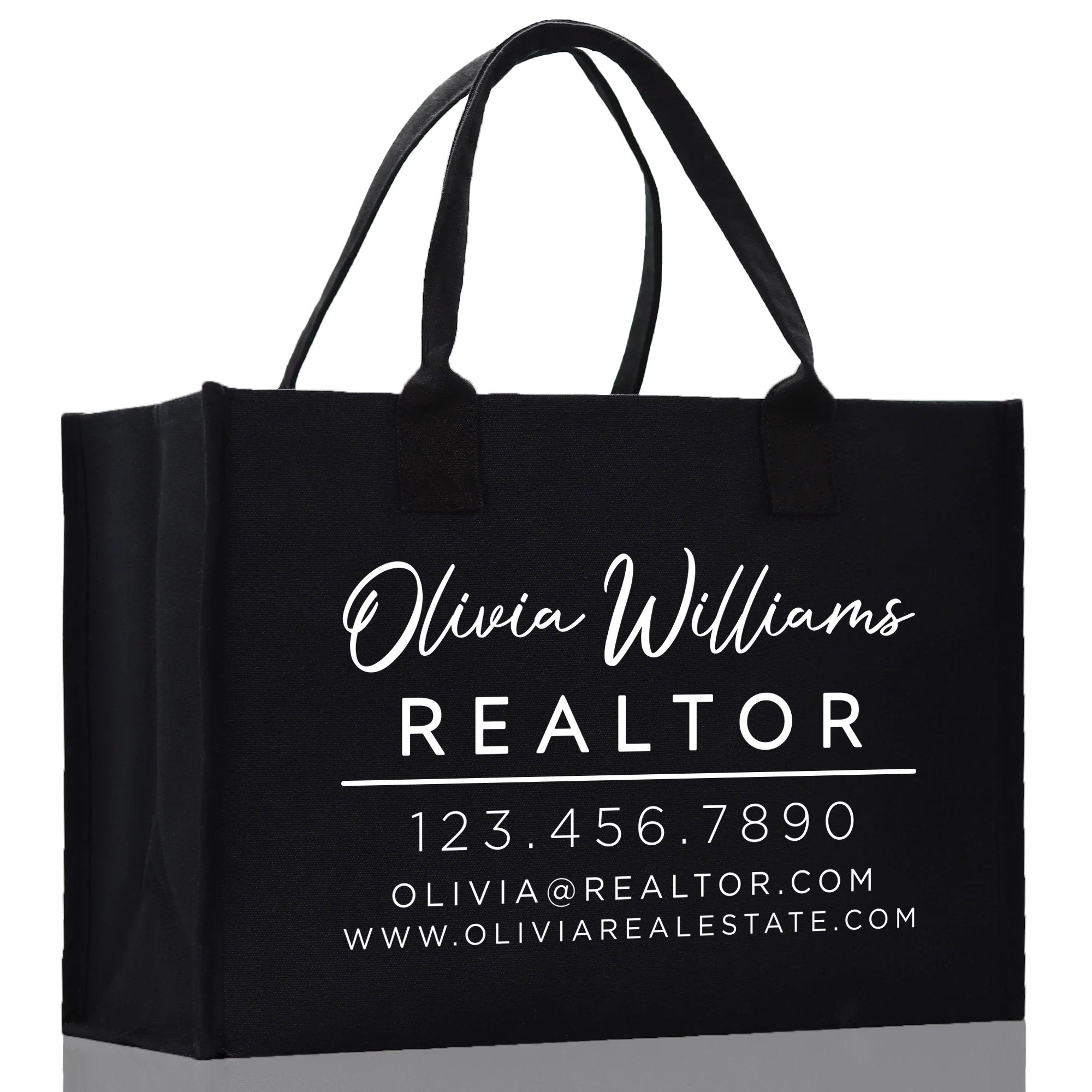 Realtor Tote Bag Personalized Business Tote Bag Custom Real Estate Agent Gift Bulk Business Logo Realtor Swag Real Estate Tote Bag