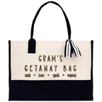 Gram's Getaway Bag Leopard Grandma Tote Bag Nana Bag Grandma Gift Bag Shopping Bag Mothers Day Gift Live Love Spoil Bag Grandma Beach Bag