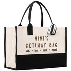Mimi's Getaway Bag Leopard Grandma Tote Bag Nana Bag Grandma Gift Bag Shopping Bag Mothers Day Gift Live Love Spoil Bag Grandma Bag
