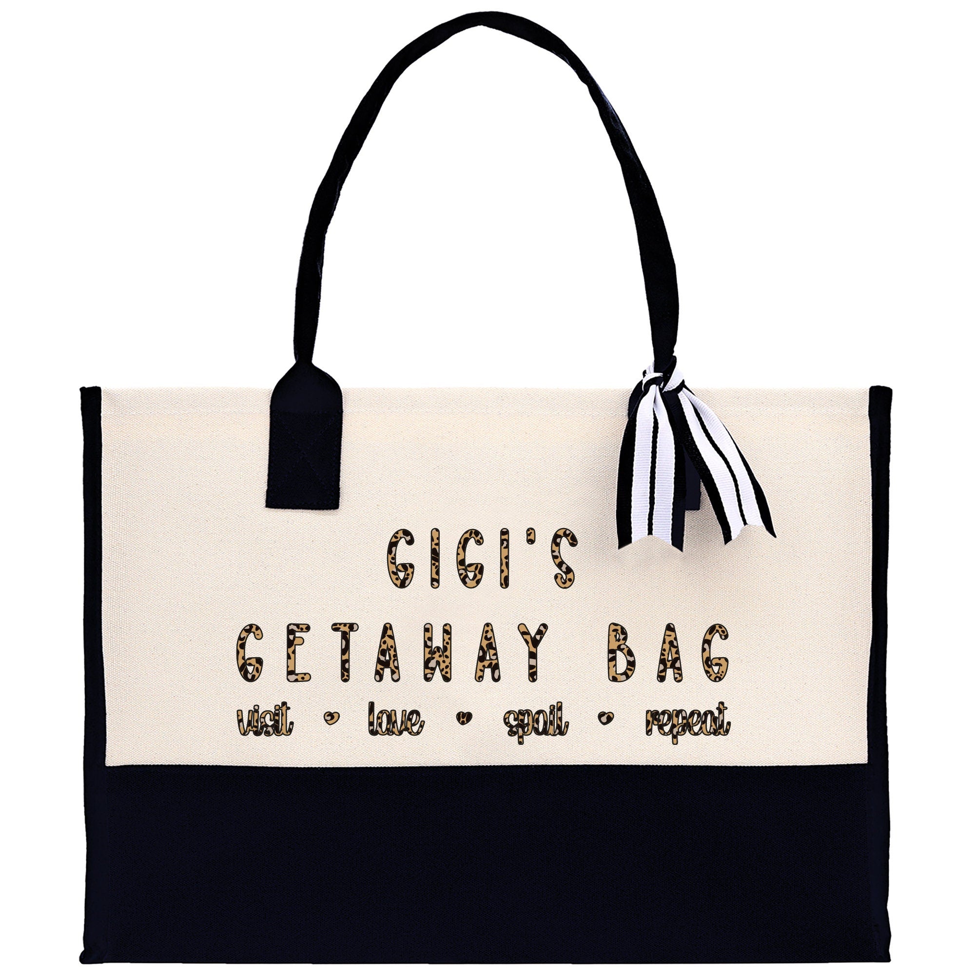 Gigi's Getaway Bag Leopard Grandma Tote Bag Nana Bag Grandma Gift Bag Shopping Bag Mothers Day Gift Live Love Spoil Bag Grandma Beach Bag