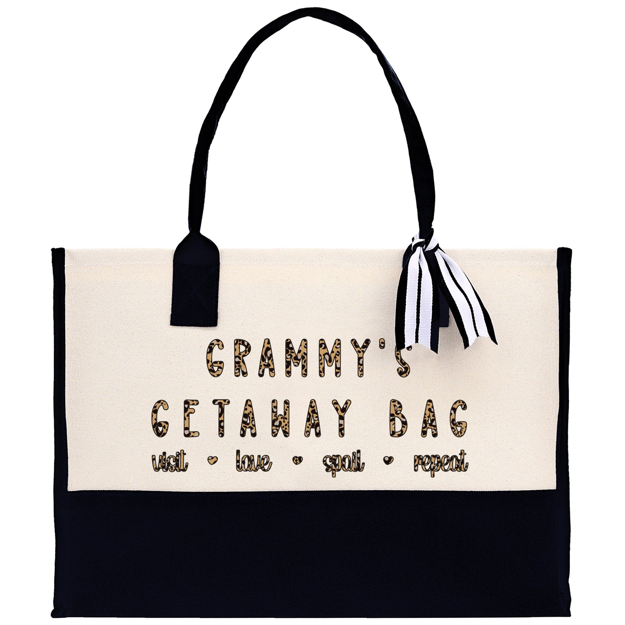 Grammy's Getaway Bag Leopard Grandma Tote Bag Nana Bag Grandma Gift Bag Shopping Bag Mothers Day Gift Live Love Spoil Bag Grandma Beach Bag