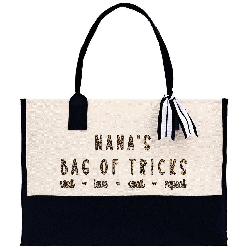 Nana's Bag Of Tricks Leopard Grandma Tote Bag Nana Bag Grandma Gift Bag Shopping Bag Mothers Day Gift Live Love Spoil Bag Grandma Bag