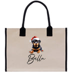 Labrador Retriever Custom Dog Name Cotton Canvas Tote Bag Custom Pet Lover Gift Pet Portrait Bag Personalized Pet Owner Gift Tote Bag