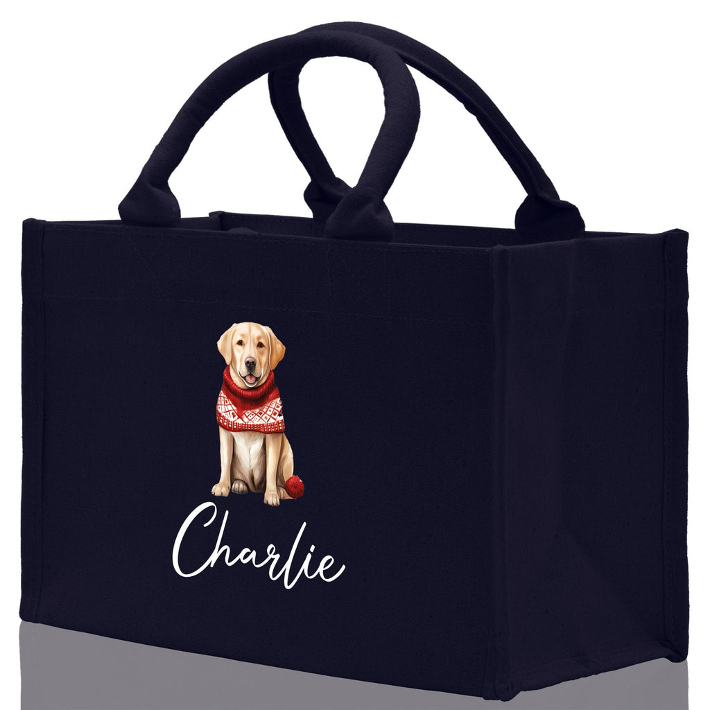 Golden Retriever Custom Dog Name Cotton Canvas Tote Bag Custom Pet Lover Gift Pet Portrait Bag Personalized Pet Owner Gift Tote Bag