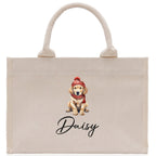 Baby Golden Retriever Custom Name Custom Cotton Canvas Tote Bag Custom Pet Lover Gift Pet Portrait Bag Personalized Pet Owner Gift Tote Bag
