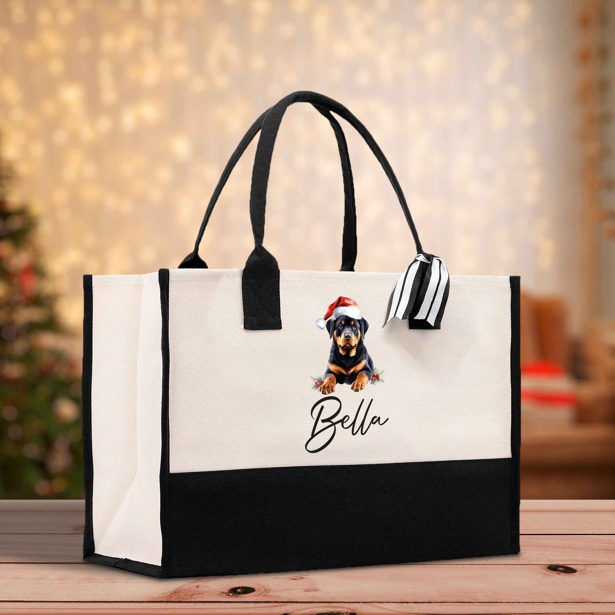 Labrador Retriever Custom Dog Name Cotton Canvas Tote Bag Custom Pet Lover Gift Pet Portrait Bag Personalized Pet Owner Gift Tote Bag