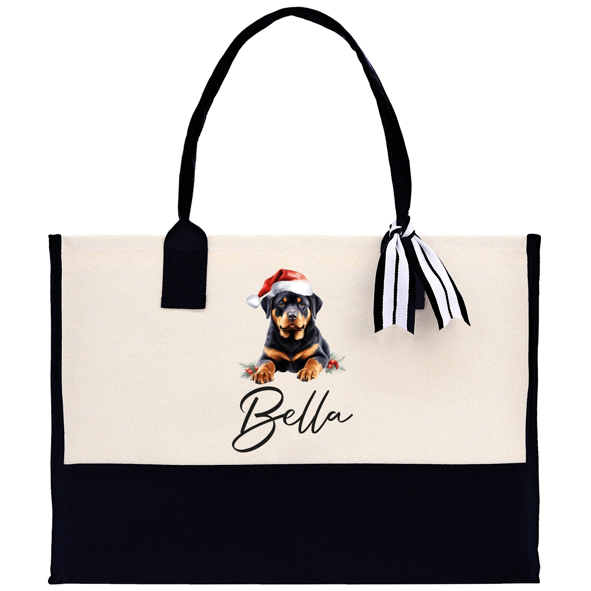 Labrador Retriever Custom Dog Name Cotton Canvas Tote Bag Custom Pet Lover Gift Pet Portrait Bag Personalized Pet Owner Gift Tote Bag