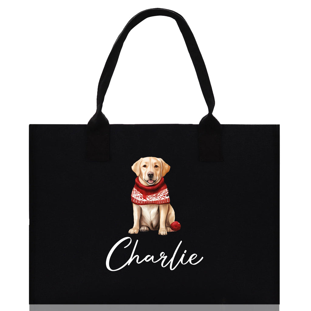 Golden Retriever Custom Dog Name Cotton Canvas Tote Bag Custom Pet Lover Gift Pet Portrait Bag Personalized Pet Owner Gift Tote Bag