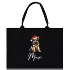 German Shepherd Custom Dog Name Cotton Canvas Tote Bag Custom Pet Lover Gift Pet Portrait Bag Personalized Pet Owner Gift Tote Bag