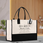 Realtor Tote Bag Personalized Business Tote Bag Custom Real Estate Agent Gift Bulk Business Logo Realtor Swag Real Estate Tote Bag