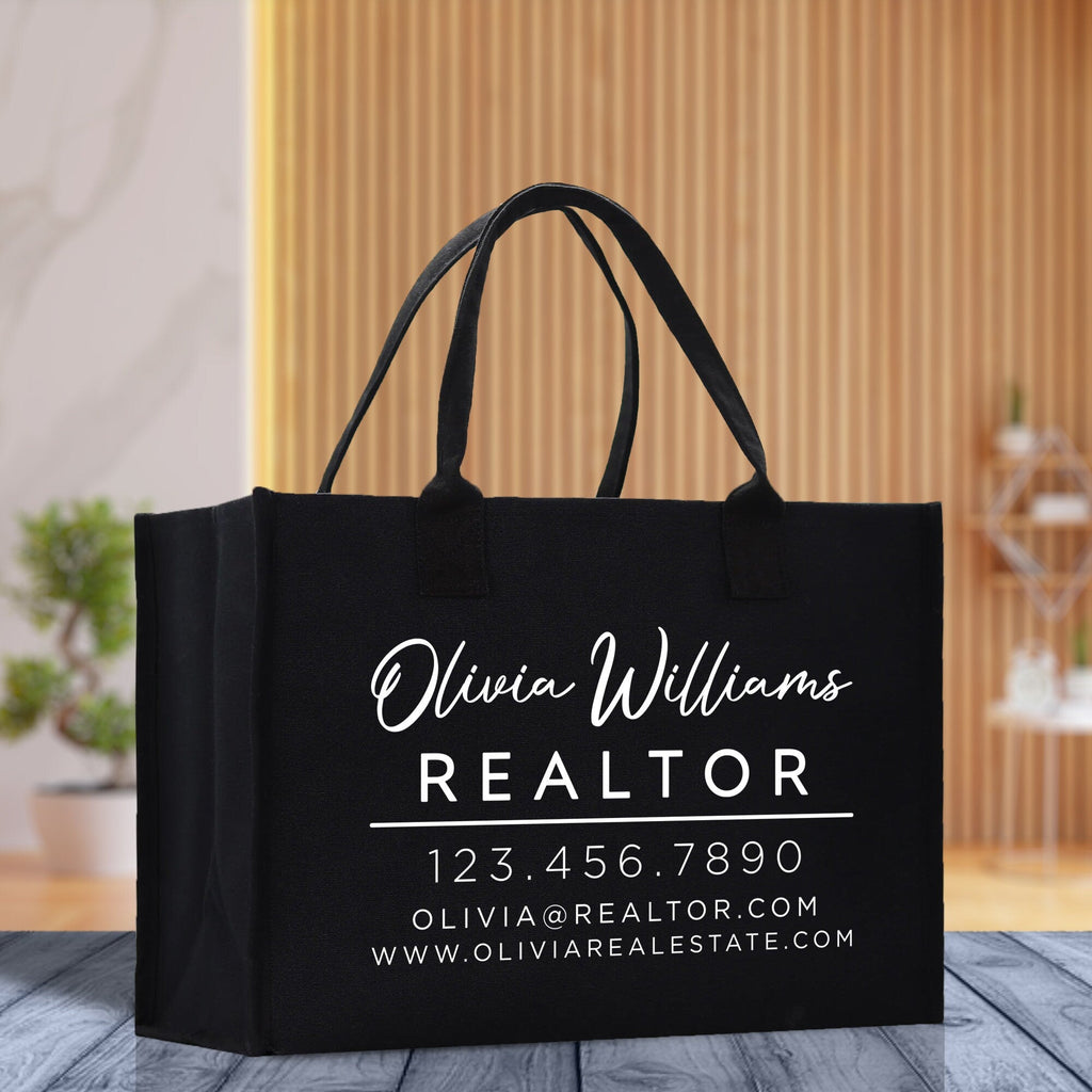 Realtor Tote Bag Personalized Business Tote Bag Custom Real Estate Agent Gift Bulk Business Logo Realtor Swag Real Estate Tote Bag