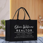 Realtor Tote Bag Personalized Business Tote Bag Custom Real Estate Agent Gift Bulk Business Logo Realtor Swag Real Estate Tote Bag