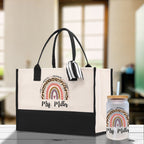 Personalized Teacher Cotton Canvas Tote Bag Gift for Teachers Teacher Life Tote Custom Teacher Appreciation Gift Bag Teacher Name Bag
